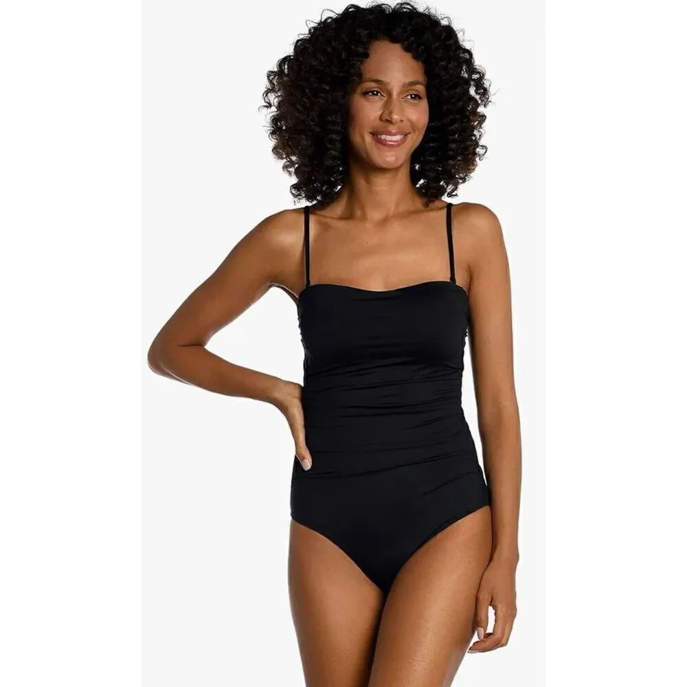 La Blanca Women's Standard Island Goddess Bandeau One Piece Swimsuit